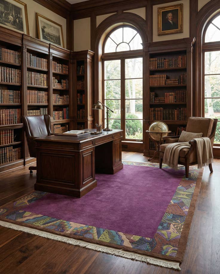 Detail image of 5' 10 x 7' 6 Hand Knotted Tibet Wool Rug