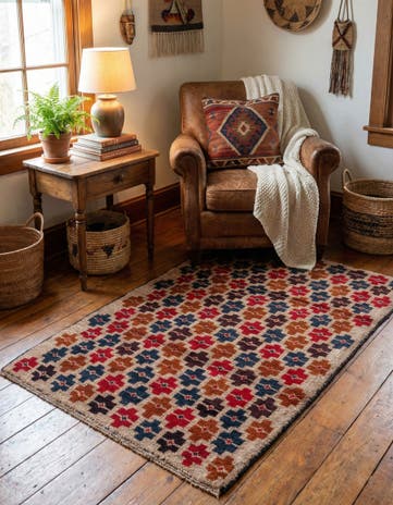 2' 10 x 4' 7 Hand Knotted Balouch Persian Wool Rug
