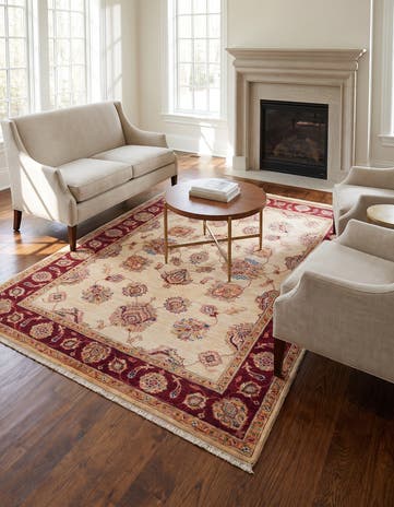 5' 3 x 7' 3 Hand Knotted Ziegler Rug