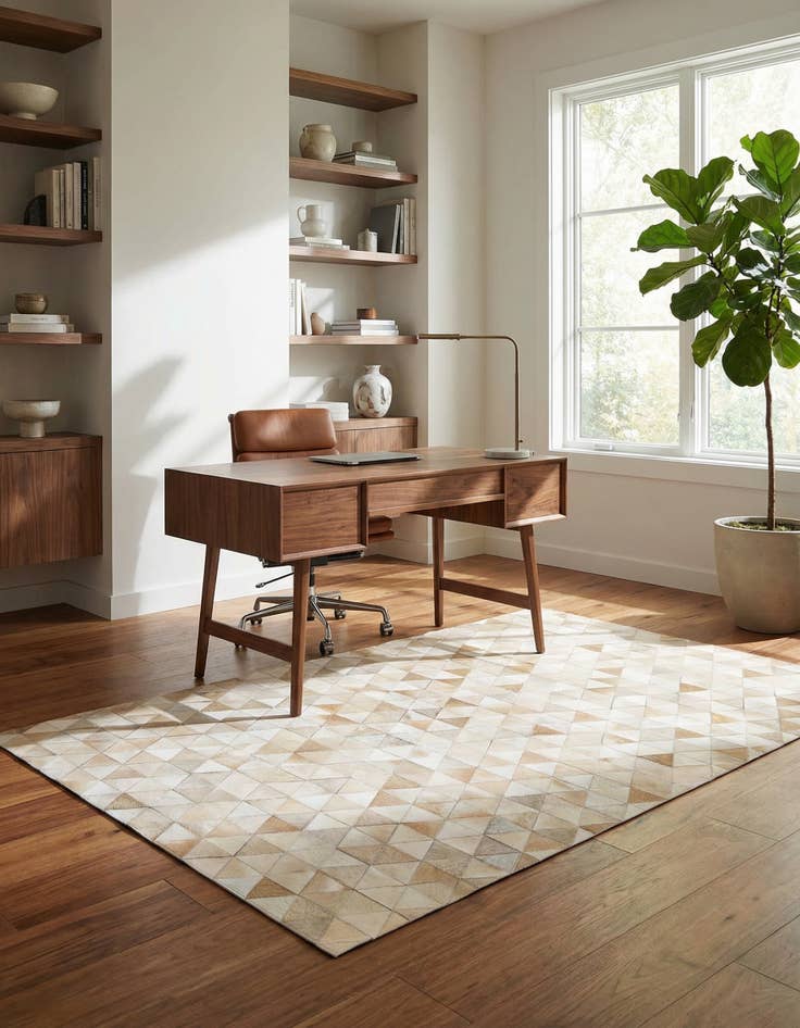 Detail image of 5' x 8' 1 Cowhide Stocks Rug