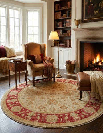 6' 5 x 6' 6 Kaizar Wool Round Rug