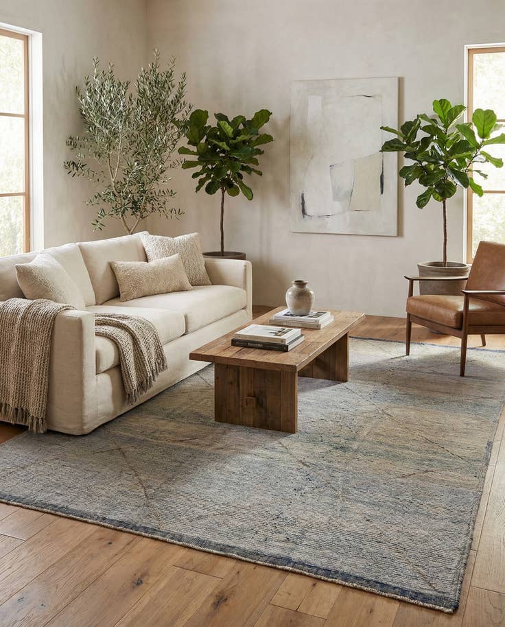 Detail image of 8' 3 x 10' 8 Hand Knotted Moroccan Wool Rug