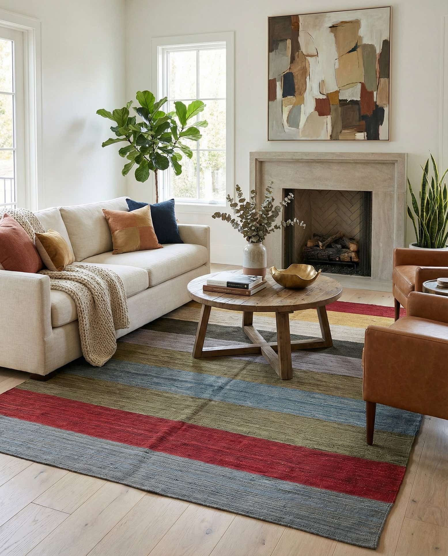 5' 10 x 7' 10 Hand Woven Kilim Modern Wool Rug