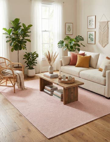 7' 10 x 10' Hand Woven Geo Trellis Flatweave Rug