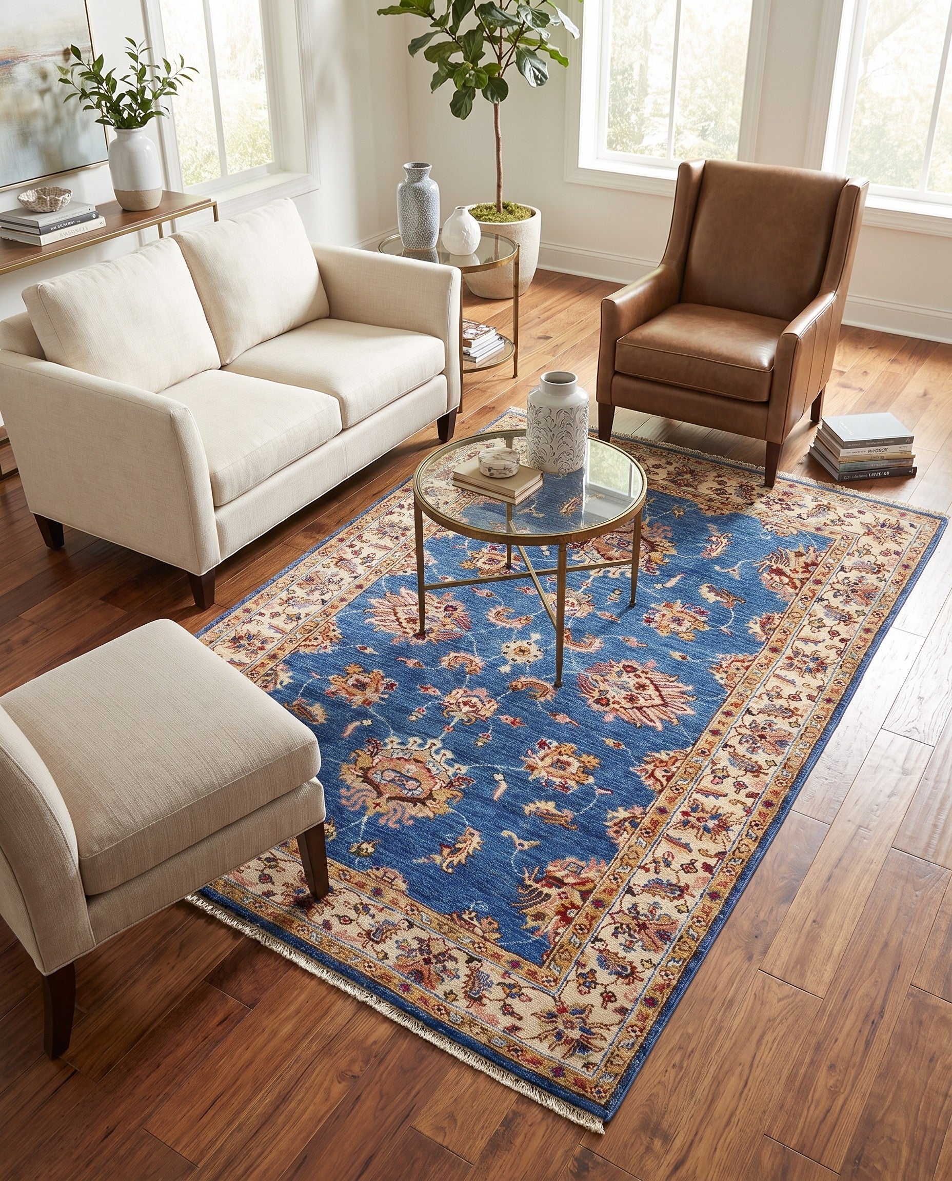 4' 1 x 6' Hand Knotted Peshawar Ziegler Rug