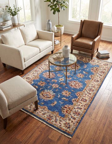 4' 1 x 6' Hand Knotted Peshawar Ziegler Rug
