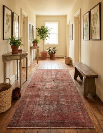3' 3 x 6' 8 Hand Knotted Ultra Vintage Persian Wool Runner Rug