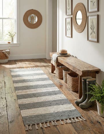 2' 2 x 8' Hand Woven Chindi Rag Runner Rug