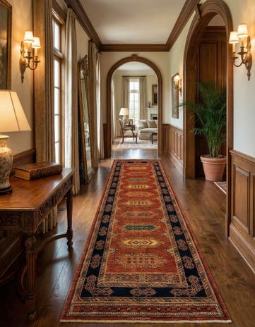 2' 10 x 9' 10 Luribaft Wool Runner Rug
