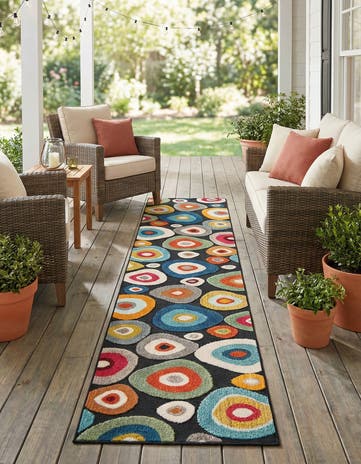 2' 7 x 12' Easy-Clean Casablanca Indoor / Outdoor Runner Rug