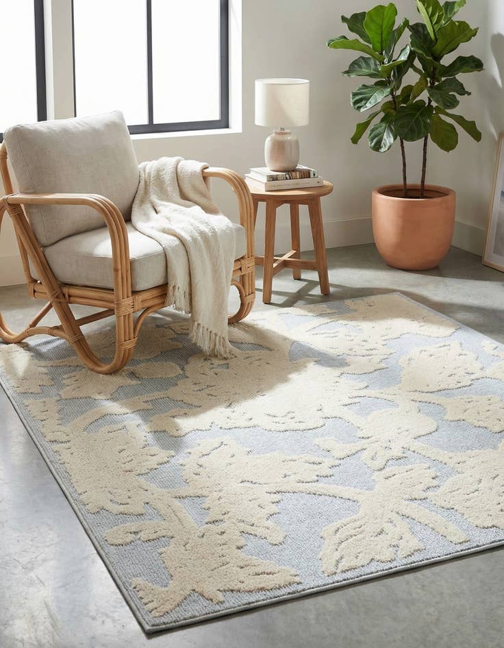 Detail image of 5' 3 x 5' 3  Washable Aruba Indoor / Outdoor Square Rug