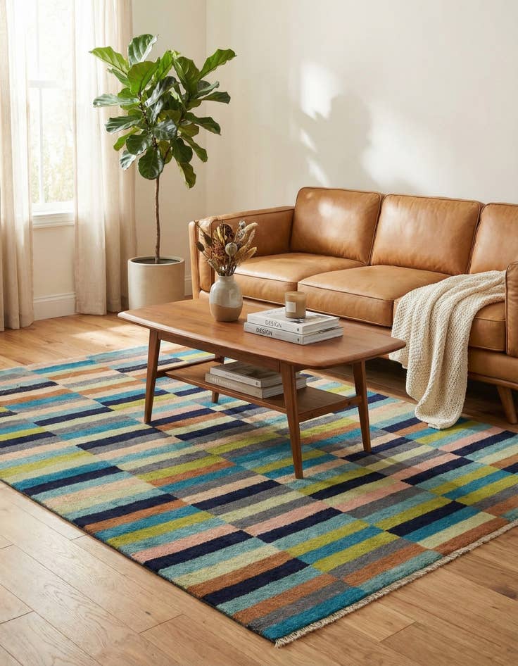 Detail image of 5' 5 x 7' 3  Hand Knotted Modern Ziegler Rug