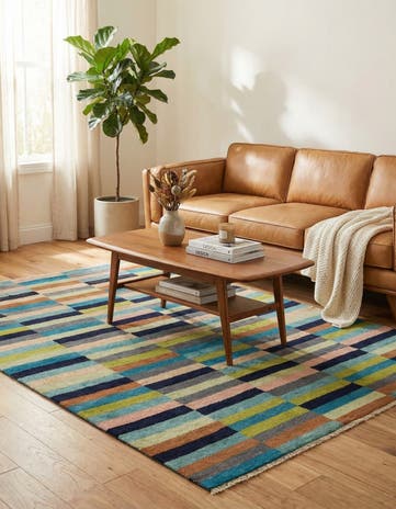 5' 5 x 7' 3 Hand Knotted Modern Ziegler Rug