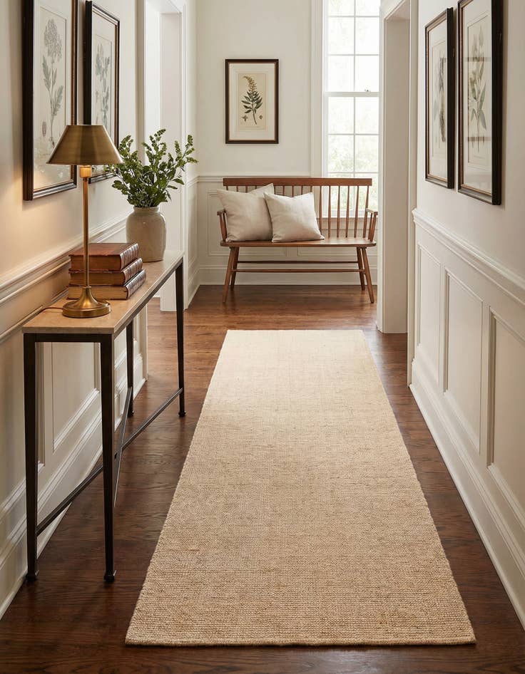 Detail image of 2' 7 x 10'  Hand Woven Jill Zarin English Manor Wool Runner Rug