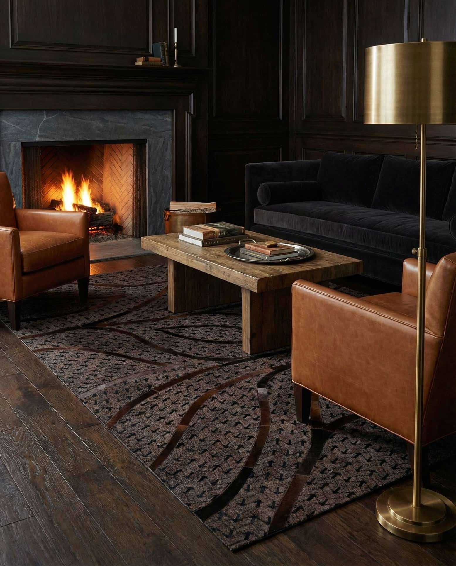 4' 11 x 8' 1 Cowhide - Patchwork Rug