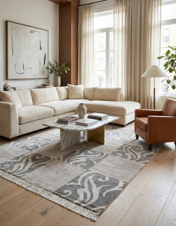 5' 9 x 8' 1 Hand Knotted Darya Wool Rug