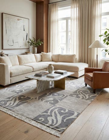 5' 9 x 8' 1 Hand Knotted Darya Wool Rug