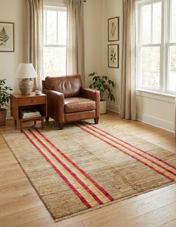 5' 5 x 7' 10 Hand Knotted Modern Ziegler Rug