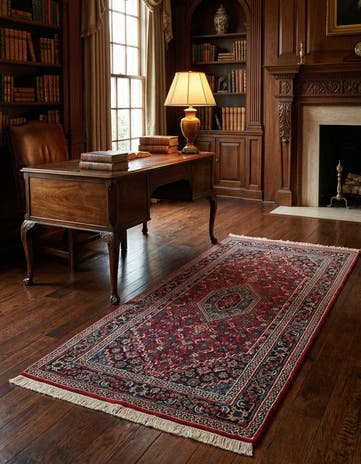2' 11 x 5' 6 Hand Knotted Bidjar Wool Rug