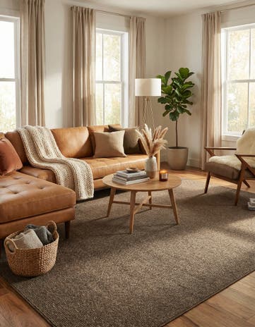 Brown Dunes Square Rug