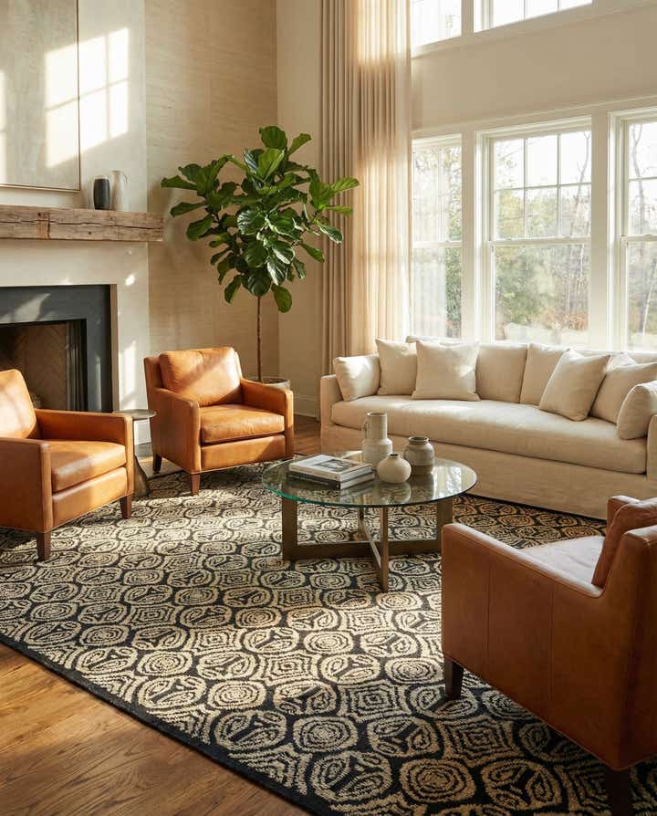 9' 2 x 12' 6 Hand Knotted Darya Wool Rug