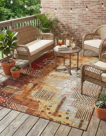 4' x 6' Easy-Clean Modern Indoor / Outdoor Rug