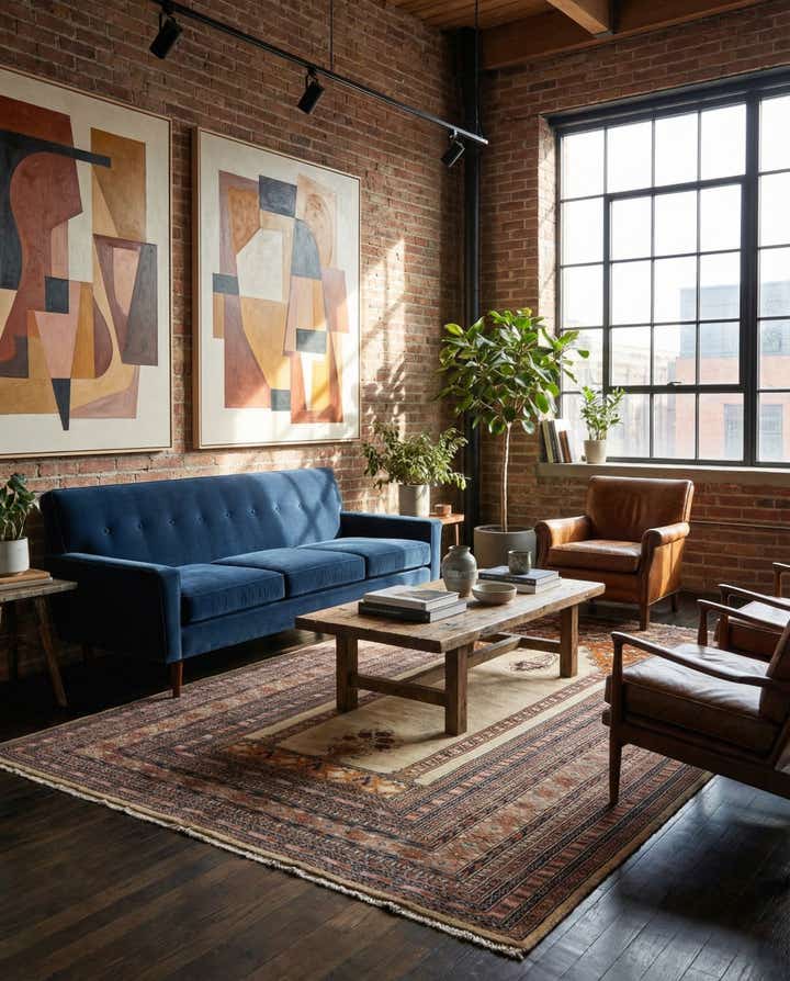 4' 3 x 6' 4 Hand Knotted Lahour Oriental Rug