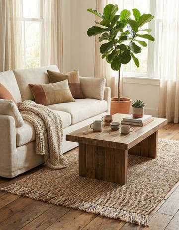 3' 1 x 5' 1 Hand Woven Chunky Jute Rug