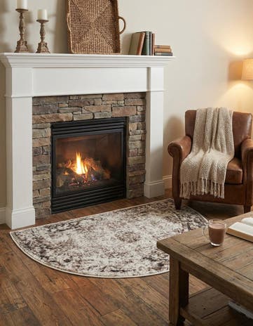 Beige Monte Carlo Hearth Rug