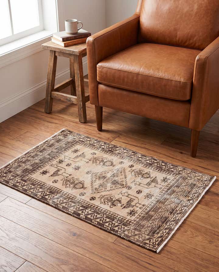 75cm x 130cm Hand Knotted Ultra Vintage Persian Wool Rug