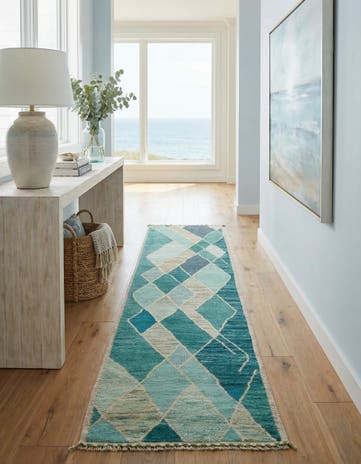 3' x 13' 9 Hand Knotted Moroccan Wool Runner Rug