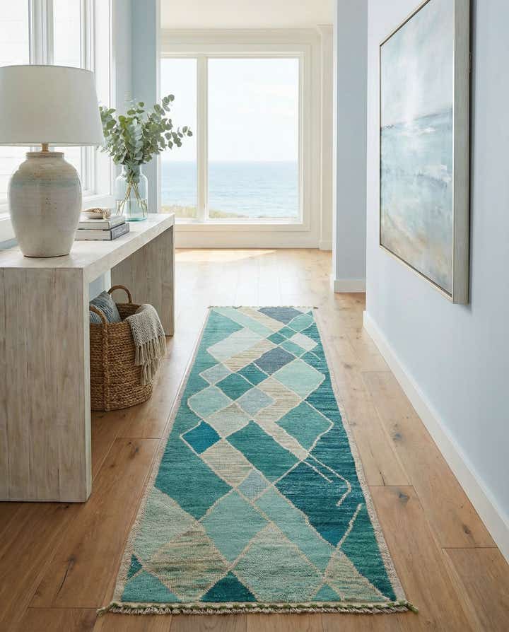 3' x 13' 9 Hand Knotted Moroccan Wool Runner Rug