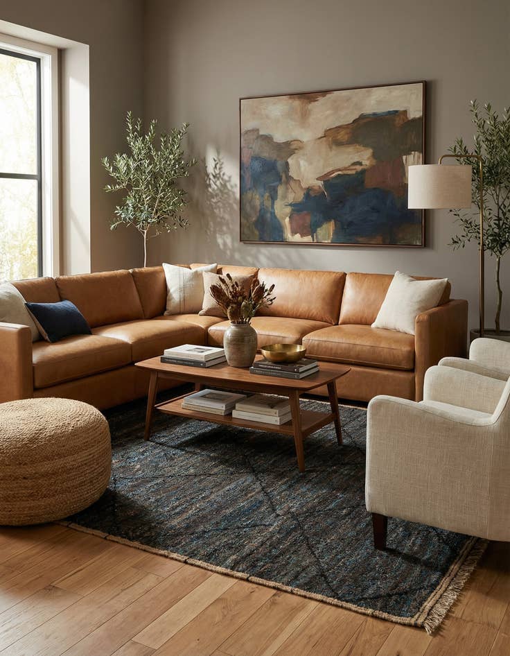 Detail image of 6' 6 x 9' 1 Hand Knotted Moroccan Wool Rug