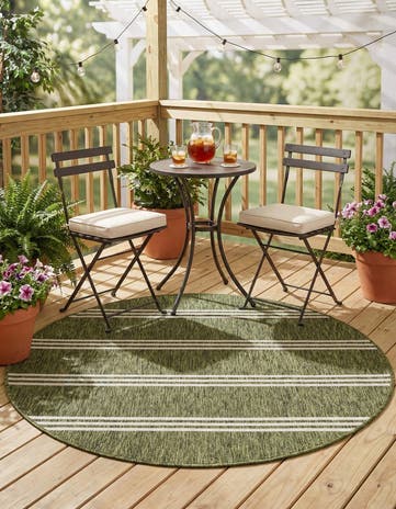 4' x 4' Easy-Clean Jill Zarin Anguilla Indoor / Outdoor Round Rug