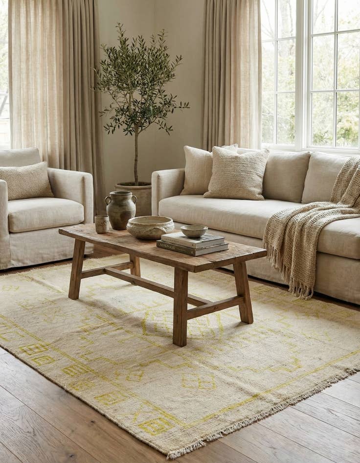 Detail image of 5' 10 x 8'  Hand Knotted Darya Wool Rug