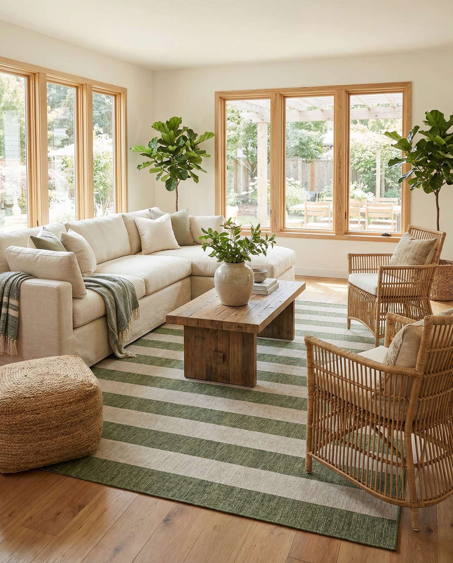 10' x 13' Easy-Clean Ribbon Indoor / Outdoor Rug