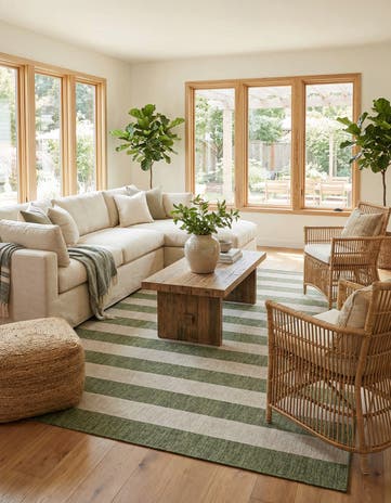 10' x 13' Easy-Clean Ribbon Indoor / Outdoor Rug