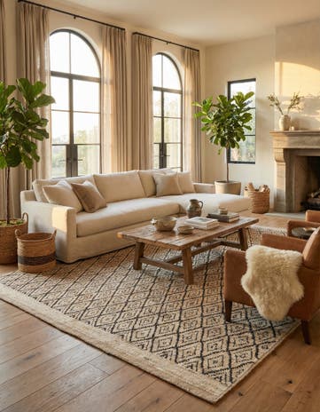 5' 10 x 8' 3 Hand Knotted Moroccan Wool Rug