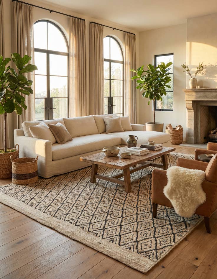 Detail image of 5' 10 x 8' 3  Hand Knotted Moroccan Wool Rug