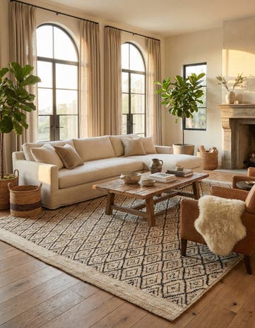 5' 10 x 8' 3 Hand Knotted Moroccan Wool Rug