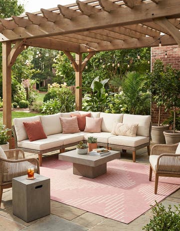 10' x 13' Easy-Clean Modern Indoor / Outdoor Rug