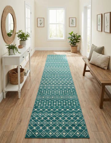3' 3 x 16' 5 Moroccan Trellis Runner Rug