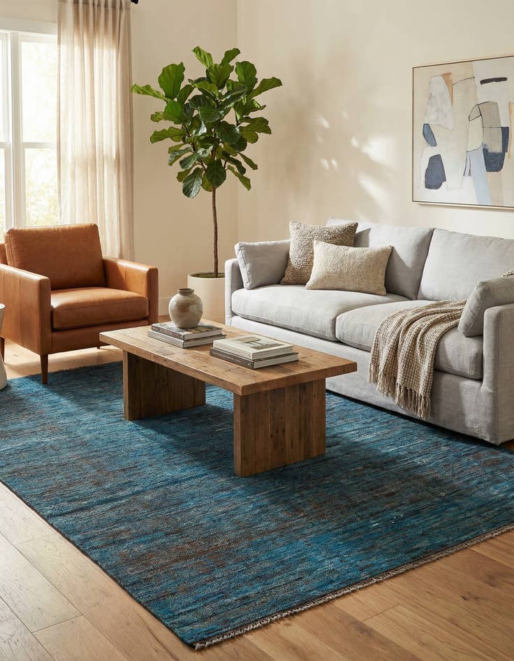 Detail image of  5' 5 x 8' 2  Hand Knotted Moroccan Wool Rug