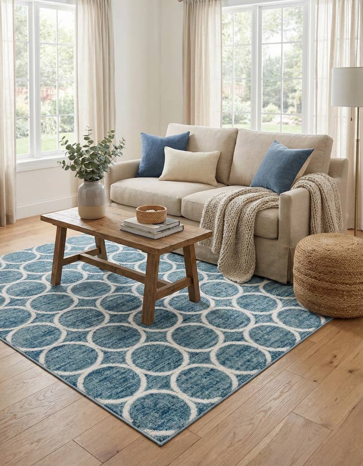 Detail image of  4' x 6' Lattice Trellis Rug