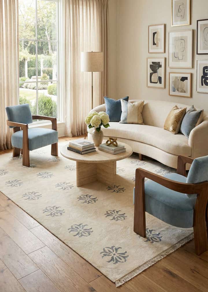 8' 2 x 11' 6 Hand Knotted Darya Wool Rug