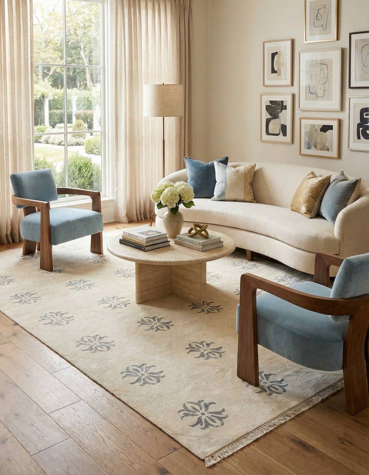 Detail image of 8' 2 x 11' 6 Hand Knotted Darya Wool Rug