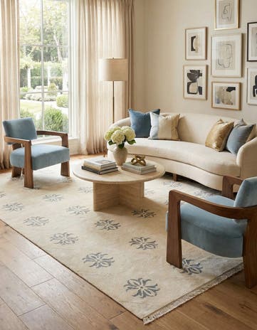 8' 2 x 11' 6 Hand Knotted Darya Wool Rug