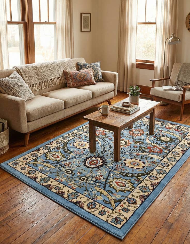 Detail image of 4' x 6' Isfahan Design Rug