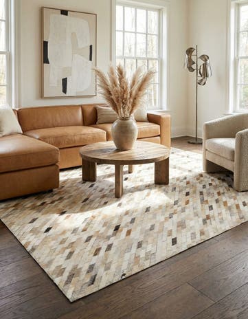 5' 1 x 7' 11 Cowhide - Patchwork Rug