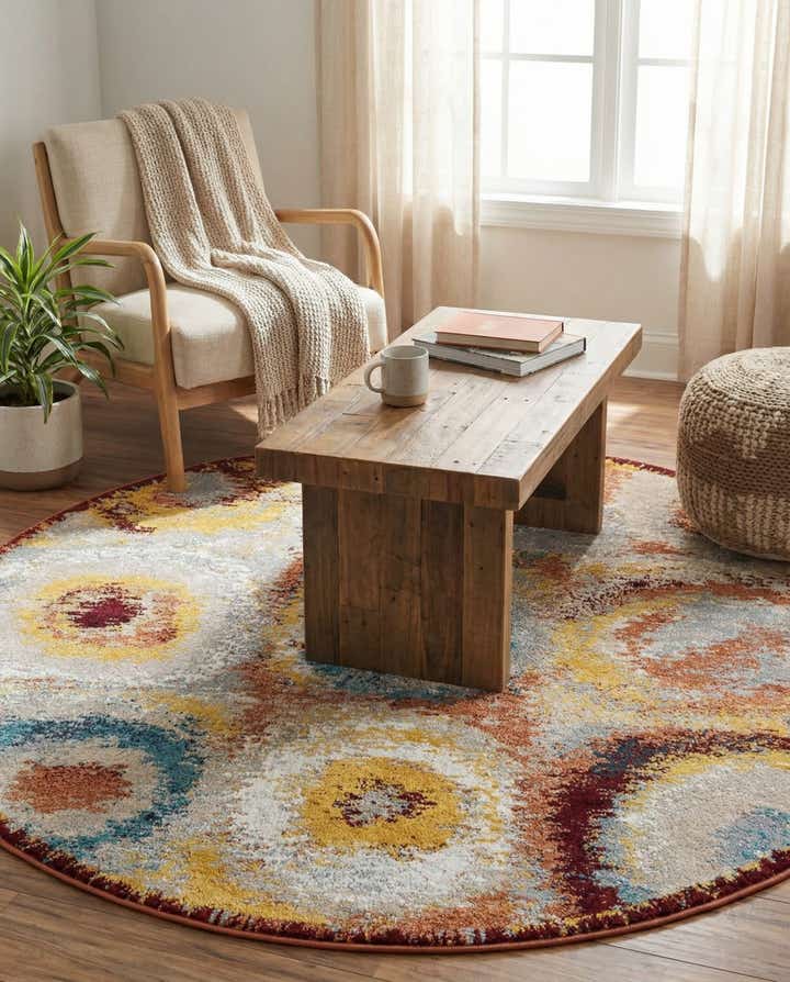 5' 3 x 5' 3 Kamala Washable Round Rug